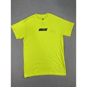 Official Billie Eilish Racer Logo Neon Yellow/Green T-Shirt Size Small RARE Read